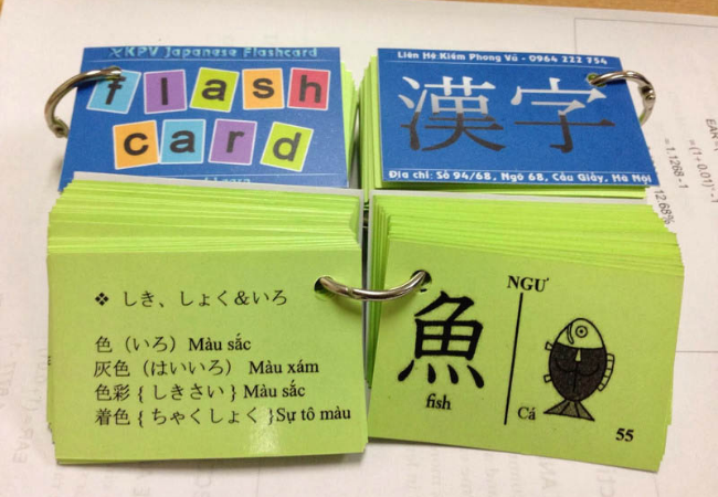 Học bảng chữ cái tiếng Nhật với flashcard