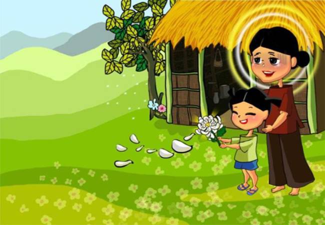 Kể lại truyện Hai Mẹ Con Và Bà Tiên
