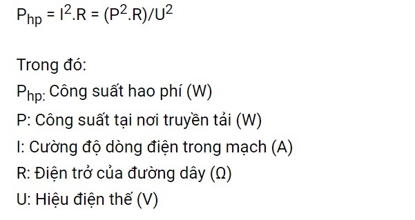 Cong Suat Hao Phi Khi Tai Dien Nang Di Xa