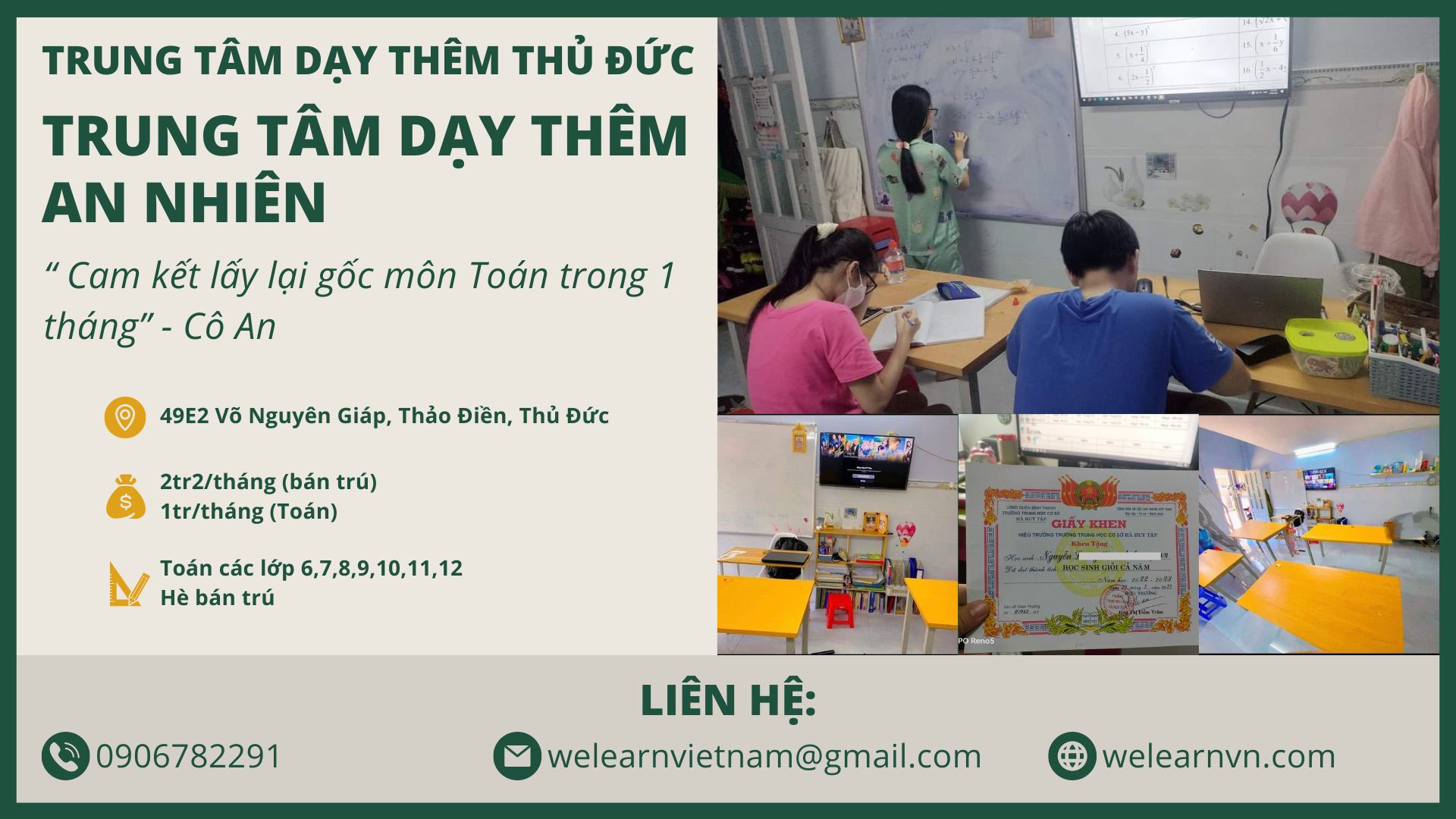 Trung Tâm Dạy Thêm Thủ Đức Trung Tâm Dạy Thêm An Nhiên