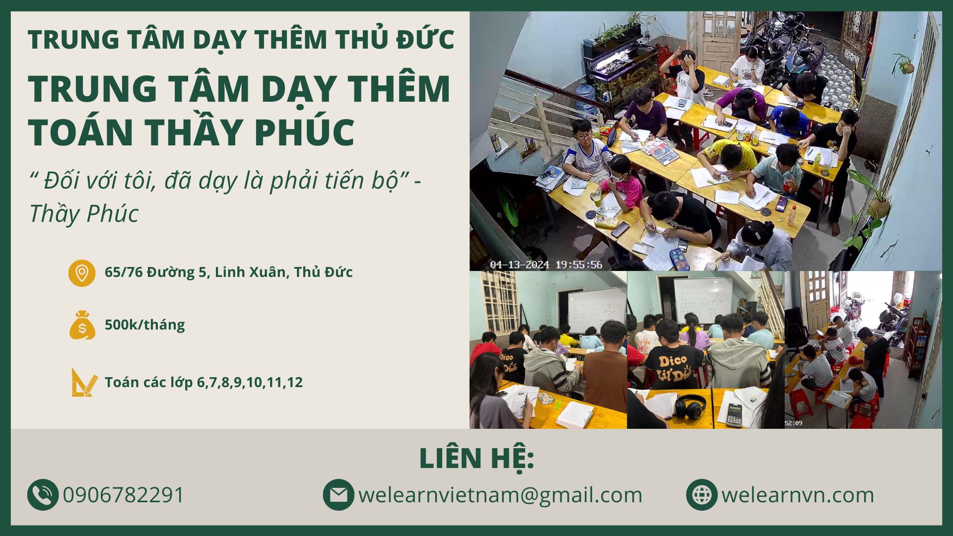 Trung Tâm Dạy Thêm Thủ Đức - Trung Tâm Dạy Thêm Toán Thầy Phúc