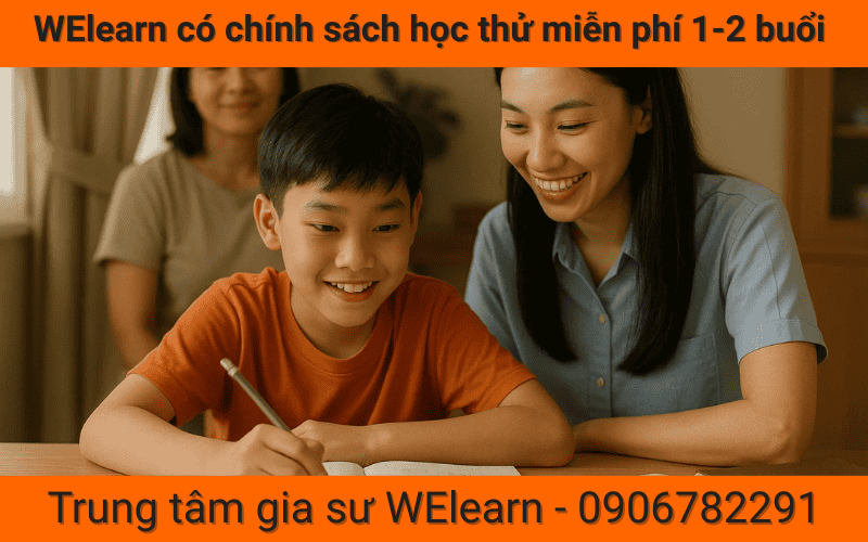 WElearn có chính sách học thử miễn phí 1-2 buổi 