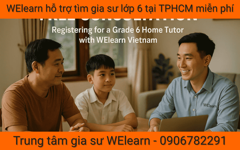 WElearn hỗ trợ tìm gia sư lớp 6 tại TPHCM miễn phí