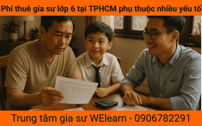 Phí thuê gia sư lớp 6 tại TPHCM phụ thuộc nhiều yếu tố