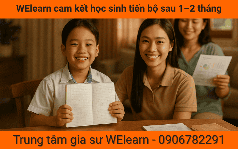 WElearn cam kết học sinh tiến bộ sau 1–2 tháng