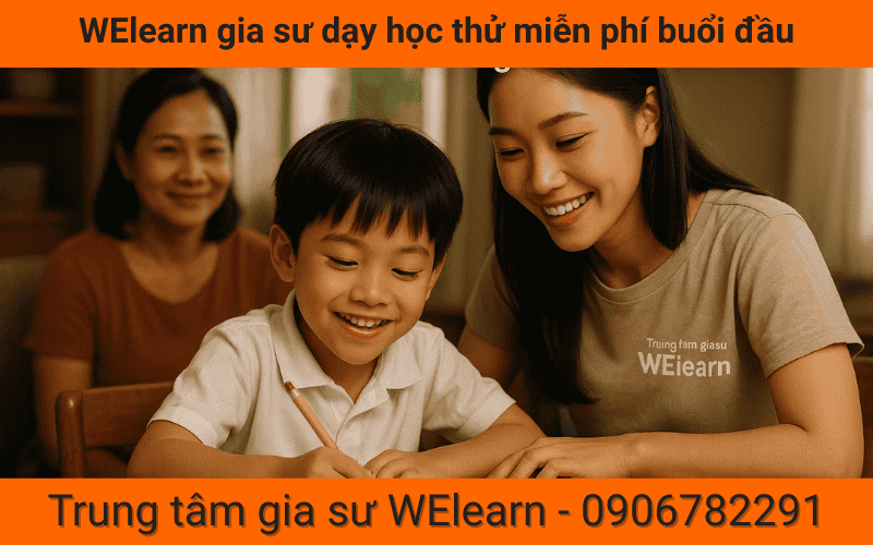 WElearn gia sư dạy học thử miễn phí buổi đầu