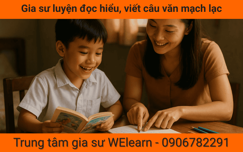 Gia sư luyện đọc hiểu, viết câu văn mạch lạc