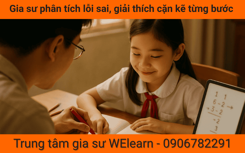 Gia sư phân tích lỗi sai, giải thích cặn kẽ từng bước