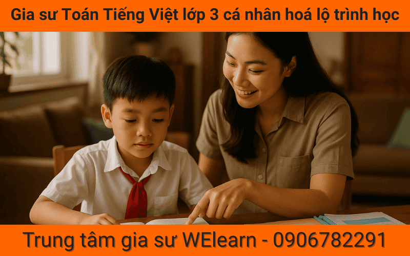 Gia sư Toán Tiếng Việt lớp 3 cá nhân hoá lộ trình học
