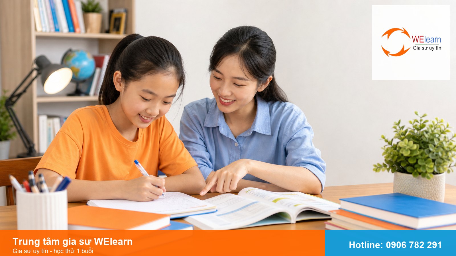 Gia sư WElearn kèm Toán và tiếng Anh lớp 6 cho học sinh THCS
